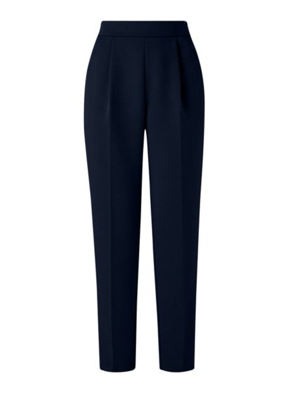 Vintage Tailored High-Waist Navy Tapered Pants